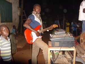 "Evangelization with red guitar"